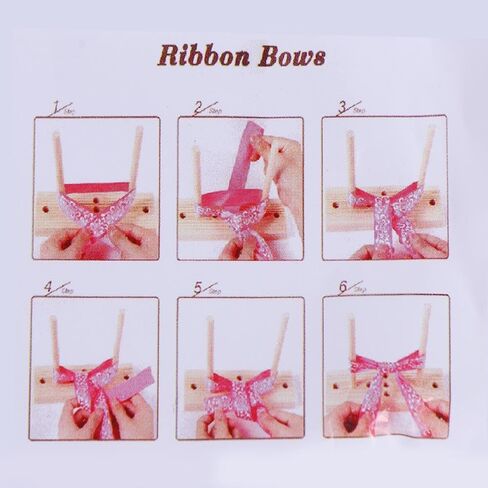 Bow Maker 1Set 5 in 1 Multipurpose Wooden Bowknot Maker Satin Wreath Gift Packing Bowing Making Tool DIY Ribbon Crafts Bowknot Christmas Decor in Saudi Arabia