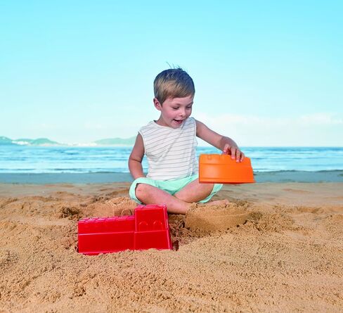 Hape Beach Toy Great Castle Walls Sand Shaper Molds Toys, Multicolor, Red in Saudi Arabia