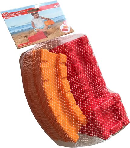 Hape Beach Toy Great Castle Walls Sand Shaper Molds Toys, Multicolor, Red in Saudi Arabia