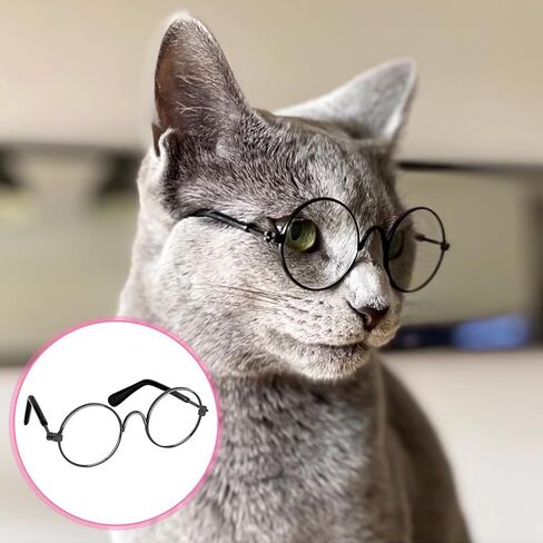 12 زوجًا من نظارات الدمى بحافة سلكية معدنية وعدسات شفافة، نظارات صغيرة من القماش، نظارات شمسية صغيرة ريترو للدمى والحيوانات الأليفة، اكسسوارات ازياء تنكرية in Kuwait