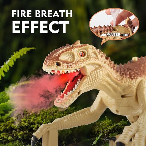 لعبة ديناصور بجهاز تحكم عن بعد من Teensmagic للأولاد والأطفال 3-5 6-12 - روبوت Jurassic T-Rex RC مع ضوء وصوت هدير، هدية عيد ميلاد تعليمية للأولاد والبنات in Kuwait