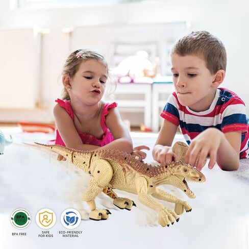 لعبة ديناصور بجهاز تحكم عن بعد من Teensmagic للأولاد والأطفال 3-5 6-12 - روبوت Jurassic T-Rex RC مع ضوء وصوت هدير، هدية عيد ميلاد تعليمية للأولاد والبنات in Kuwait
