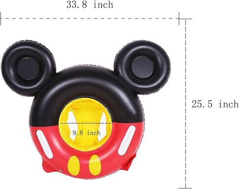 MC TTL السباحة تعويم ميكي ماوس الكرتون الاطفال الطفل طوافة بلاستيكية للسباحة حوض سباحة قابل للنفخ العائمة بركة مستديرة ألعاب أطفال تعويم سميكة in Kuwait