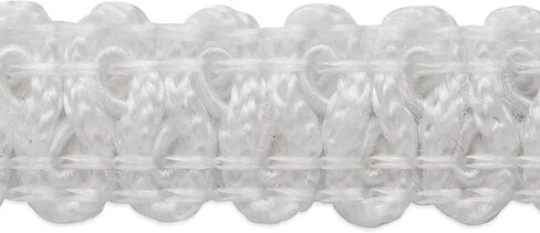 Trims by the Yard Bulma Classic Woven Braid White | (5 Yard Cut) Trim in Saudi Arabia