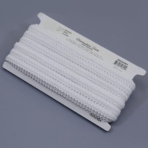 Trims by the Yard Bulma Classic Woven Braid White | (5 Yard Cut) Trim in Saudi Arabia