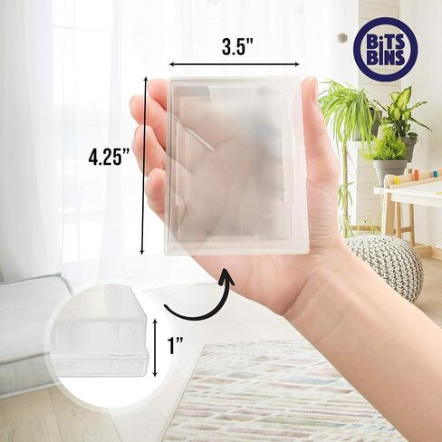 PRODUCT80 BitBins Playing Card Case - Trading or Baseball Card Storage Box - Clear Plastic Carrying Cases for Specialty & Game Cards of All Types - Containers to protect cards (5 Pack) in Kuwait