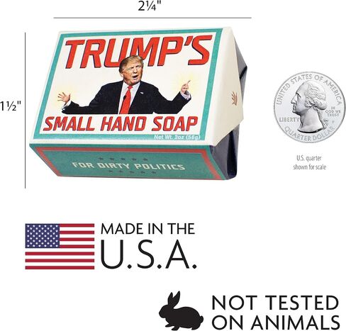 Trump's Small Hands Soap - Republican and Democrat - Made in the USA in Saudi Arabia