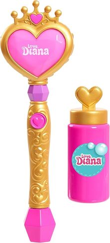 Love, Diana Light-Up Bubble Wand and 3.4 Ounce Refill, Outdoor, Bath, and Pretend Role Play Toys, Kids Toys for Ages 3 Up by Just Play in Kuwait