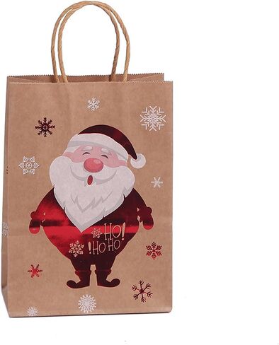 HAJCWH 18 PCS Christmas Party Supplies Party Bags,Candy Bags for Christmas Party,Paper Tote Bags Party Favor Bags for Kids Christmas Party Supplies Decorations. in Saudi Arabia