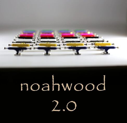 لوحة أصابع NOAHWOOD الخشبية PRO 9.0 كاملة (فريق Noah 9.0 قصير الأنف وذيل قصير) مصنوعة يدويًا (سطح السفينة + 34 مم شاحنات Prince Silvery) (+NW PRO Wheels ii) مجموعة in Kuwait