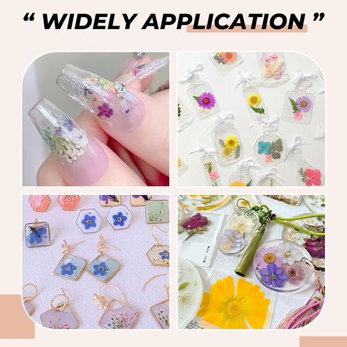 DLOnline 1000 Pieces Colourful Mini Dried Flowers, Natural Tiny Dried Flowers for Nails Art Decor, Dried Pressed Real Flower Heads for Jewelry, Resin, Crafts, Soap, Candle Making in Kuwait