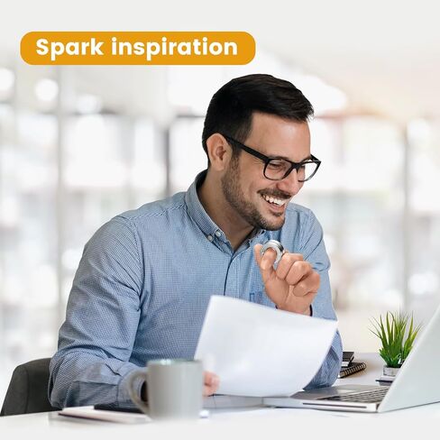 SOWSUN حلقة لعبة تململ مغناطيسية للغزل، نقرة ميكانيكية، حلقة منزلق، حلقة منزلق لتخفيف التوتر والقلق من أجل اضطراب فرط الحركة ونقص الانتباه، أداة دوارة تململ للبالغين، أداة EDC، كتلة عملة حسية لمسية in Kuwait