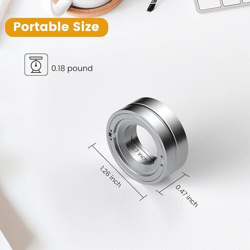 SOWSUN حلقة لعبة تململ مغناطيسية للغزل، نقرة ميكانيكية، حلقة منزلق، حلقة منزلق لتخفيف التوتر والقلق من أجل اضطراب فرط الحركة ونقص الانتباه، أداة دوارة تململ للبالغين، أداة EDC، كتلة عملة حسية لمسية in Kuwait