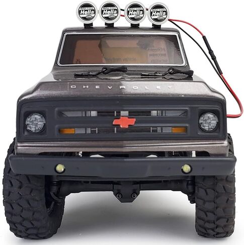 1/24th RC Car Headlights with Sticker LED Round Roof Lights for Axial SCX24 C10 AXI00001 Bronco AXI00006 RC Crawler Car Upgrades in Saudi Arabia