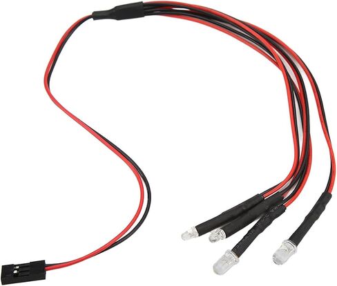 أضواء LED للسيارة RC، محاكاة 5-9 فولت 2 أبيض 2 أحمر أضواء LED لشاحنة RC جذابة لمحور Scx24 in Saudi Arabia