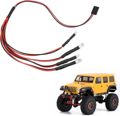 أضواء LED للسيارة RC، محاكاة 5-9 فولت 2 أبيض 2 أحمر أضواء LED لشاحنة RC جذابة لمحور Scx24 in Saudi Arabia