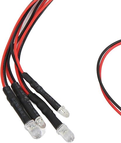 أضواء LED للسيارة RC، محاكاة 5-9 فولت 2 أبيض 2 أحمر أضواء LED لشاحنة RC جذابة لمحور Scx24 in Saudi Arabia