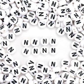 Bundooraking1400pcs Letter Beads, Black&White Alphabet Beads, 4x7mm Acrylic Beads, 28 Grids Letter Beads for Jewelry Making Kandi Beads Letter Beads for Bracelets Making.