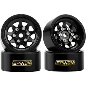 عجلة EPINON 1.0 Beadlock مع حلقة مشبك نحاسية لـ 1/18 TRX4M 1/24 محوري SCX24 FMS FCX24 RC ملحقات ترقية السيارة الزاحفة (4 قطع فضية) in Saudi Arabia