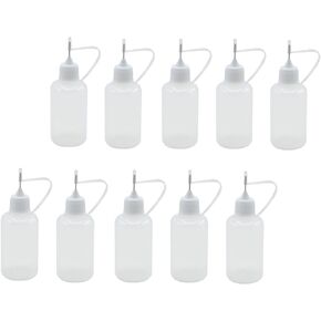 10 Pieces 30ml Precision Tip Applicator Bottle Needle Tip Glue Applicator Bottle DIY Quilling Tool Precision Bottle Needle Bottle Squeeze Bottle