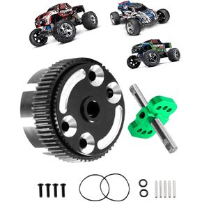 Rcarmumb RC Upgrades Part for 1/10 Slash 2WD Rustler 2WD Stampede 2WD Bandit 2WD,Differential Locker Spool & Differential Case,Aluminum Diff Case Diff Locker Spool Hops up,Red