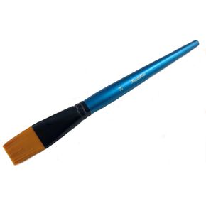 Kryvaline Face Painting Body Painting Brushes 1'' Flat Wooden Handle Blue