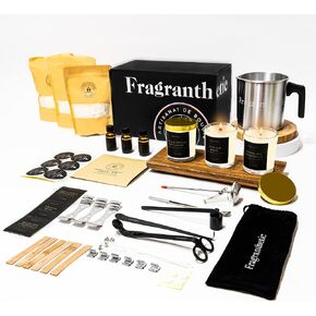 Soy Candle Making Kit for Adults - Luxury DIY Craft Kit with 3 Glass Jars, 3 Custom Scents, Soy Wax, Melting Pot, Accessories Set (Snuffer, Wick Trimmer, Dipper) and More Candle Making Supplies in Saudi Arabia