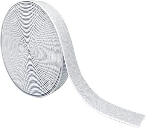 1pcs 9.4Yards Glitter Elastic Bands,Elastic Sewing Bands Knit Elastic Spool for Sewing Waistband Headband(White gold) in Kuwait
