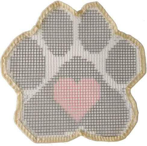 Small Size Latch Hook Rug Kits Mini Size Latch DIY Segment Embroidery with Preprinted Canvas Crochet Yarn Kits Embroidery 12'' X 12''(Paw Prints) in Saudi Arabia