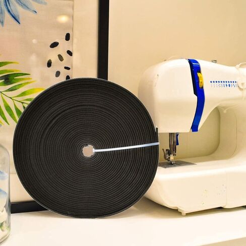 VIVIPAKOKO 12 ياردة مغطاة بالقطن والبوليستر والبولي بروبيلين 12 مم (أسود) in Kuwait