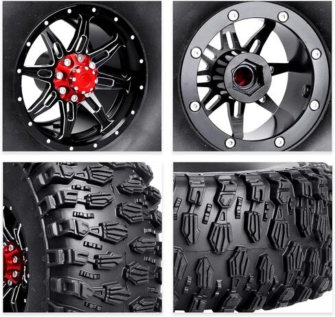 HobbyPark 2.2 Beadlock Wheels and Tires Height 5.67inch/144mm with Foam Inserts for 1/10 RC Crawler, w/Beadlocks Mounting Tool, Set of 4 in Saudi Arabia