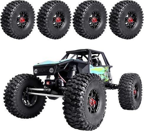 HobbyPark 2.2 Beadlock Wheels and Tires Height 5.67inch/144mm with Foam Inserts for 1/10 RC Crawler, w/Beadlocks Mounting Tool, Set of 4 in Saudi Arabia