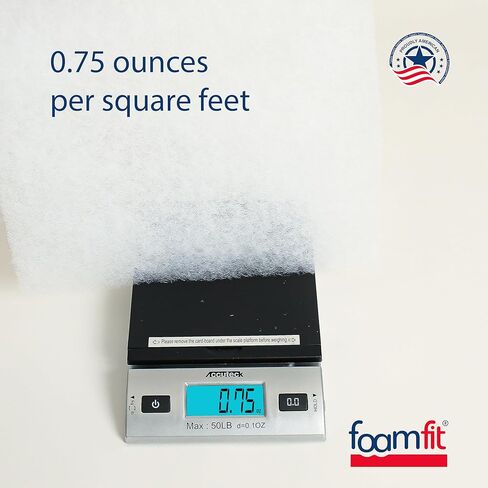 FoamFit Dacron Upholstery Quilt Batting - Low Loft 0.75 Ounces per Square Foot - 4 Yards 48 Inch Wide - Wadding Bonded Polyester Fiber for Quilting - Cushions Wrap, Padding, Filling, Stuffing - Crafts in Kuwait