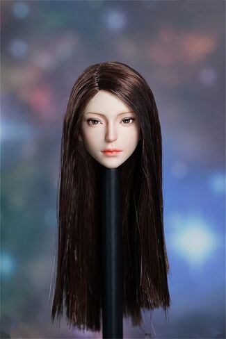 1/6 Scale Female Head Sculpt,Beauty Asian Girl Pale Skin Head Carved for 12inch PH TBL JO Female Action Figure Body (A) in Kuwait