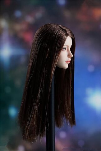 1/6 Scale Female Head Sculpt,Beauty Asian Girl Pale Skin Head Carved for 12inch PH TBL JO Female Action Figure Body (A) in Kuwait