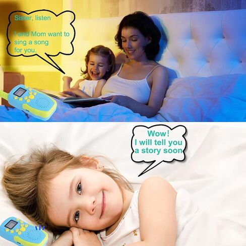 Rechargeable Walkie Talkies for Kids 22 Channels 2 Way Radio Toy with 2×1200mAh Lithium Battery Backlit LCD Flashlight 3 KM Long Range for Boys Girls Birthday (Black) in Saudi Arabia