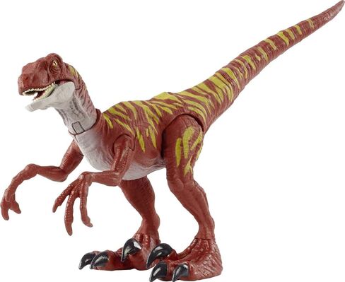 Jurassic World Toys Velociraptor - Jumping Savage Strike Dinosaur Action Figure, Smaller Size, Attack Move Iconic to Species, Movable Arms & Legs, Great Gift for Ages 4 Years Old & Up in Saudi Arabia