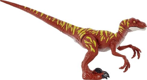 Jurassic World Toys Velociraptor - Jumping Savage Strike Dinosaur Action Figure, Smaller Size, Attack Move Iconic to Species, Movable Arms & Legs, Great Gift for Ages 4 Years Old & Up in Saudi Arabia