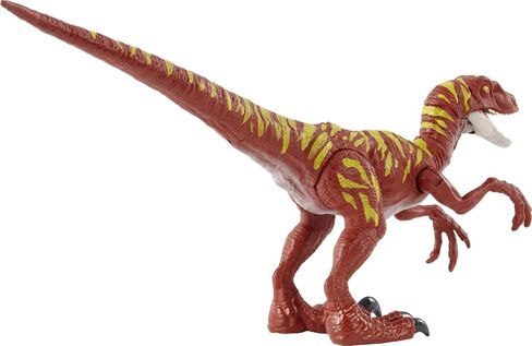Jurassic World Toys Velociraptor - Jumping Savage Strike Dinosaur Action Figure, Smaller Size, Attack Move Iconic to Species, Movable Arms & Legs, Great Gift for Ages 4 Years Old & Up in Saudi Arabia