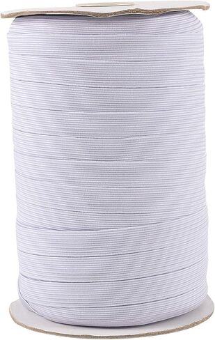 ZEONHEI 2 Roll 1/2 Inch Elastic Bands for Sewing, 196 Yard White Stretch Elastic String, High Elasticity Knit Elastic Spool Soft Flat Elastic Cord for Sewing DIY Craft, 98 Feet Per Roll in Kuwait