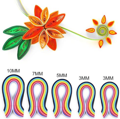 Enenes Paper Quilling Strips Kit 1300 PCS, 3 Tools, 26 Colors, 4 Widths in Saudi Arabia