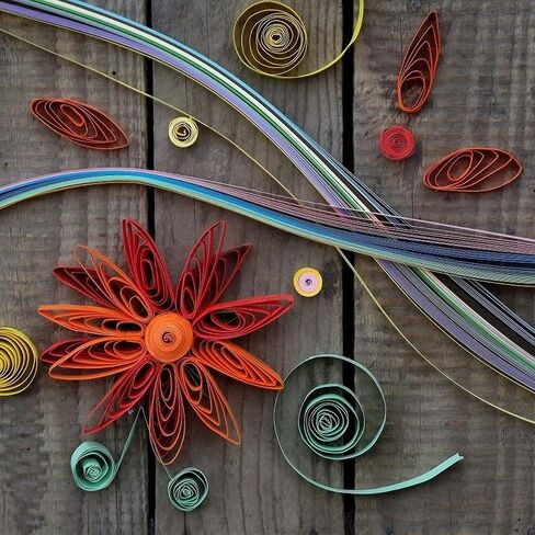 Enenes Paper Quilling Strips Kit 1300 PCS, 3 Tools, 26 Colors, 4 Widths in Saudi Arabia