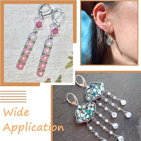 Pandahall 300 قطعة من الفولاذ المقاوم للصدأ حلقات خطاف خطاف جراحي سلك الأذن مع نهاية الكرة سلك الأذن السمك لصنع المجوهرات 22x12x2mm in Kuwait