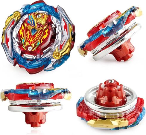 B-201 Zest Achilles Burst Spriggan + قطعة واحدة من قاذفة شرارة، قمصان قتال مع مجموعة قاذفات، مجموعة قاذفات رباعية الجيروسكوبات للأولاد والأطفال وحفلات أعياد الميلاد وفكرة هدية in Kuwait