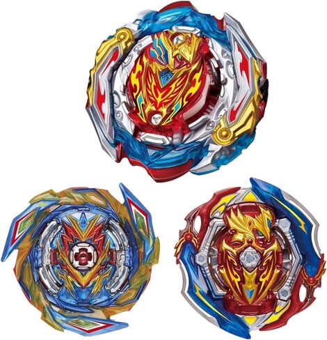 3-Piece Bey Battling Burst Tops B-201 Zest Achilles B-150 Union Achilles B-163 Brave Valkyrie pro Series Set Combat Battling Game for Kids Children Birthday Christmas Party Idea in Kuwait
