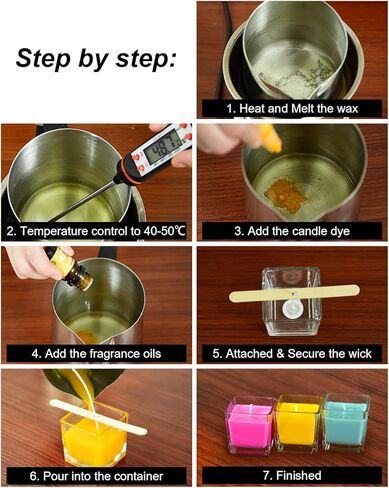 FansArriche Candle Making Kit, Candle Making Supplies for Adults, Full Set DIY Crafts Starter 2lb Soy Wax Candle Making Kit, Perfect as Home Decorations in Kuwait