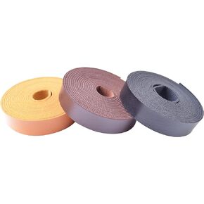 Wento 1/2''x180'' Faux Leather Strip 3.2mm Thick Leather Straps PU for Bracelets,Belts,Keychains DIY Craft Projects 2 Color Mixed