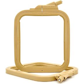 Nurge Beige Large (No:4) Plastic Square Embroidery Hoop, Cross Stitch Hoops, Punch Needle Hoop , DIY Craft Sewing,ABS Plastic Embroidery Hoops