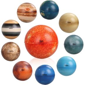 Oungy 10 PCS Solar System Stress Balls Planet Balls Stress Relief Planets and Space Balls for Birthday Gifts Party Game in Kuwait
