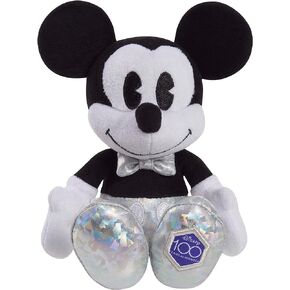 Disney100 Years of Wonder Mickey Mouse Small Plush Stuffed Animal, Officially Licensed Kids Toys for Ages 2 Up by Just Play
